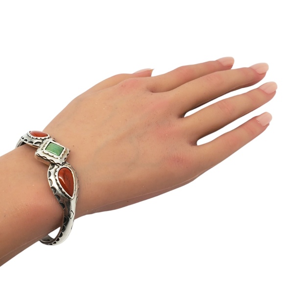 Carolyn Pollack Sterling Silver Multi Stone Cuff Bracelet  #20173 - Picture 8 of 8